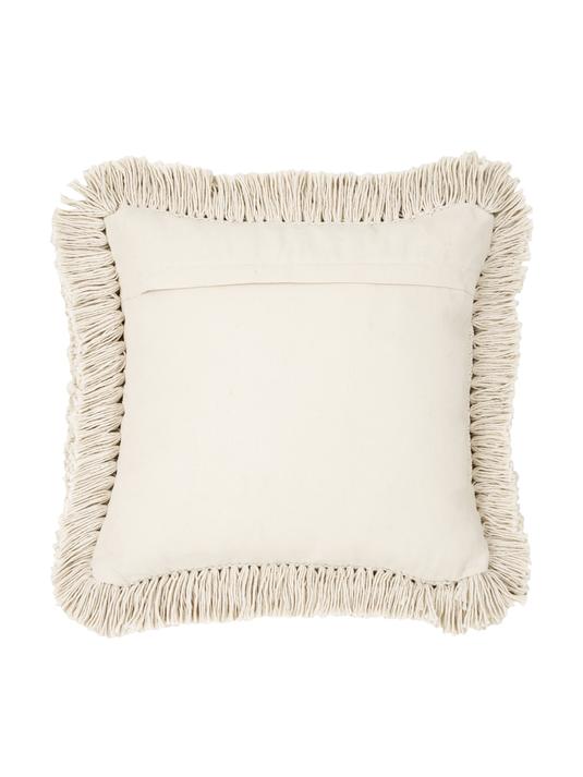 45x45 Kuddfodral med fransar - Beige