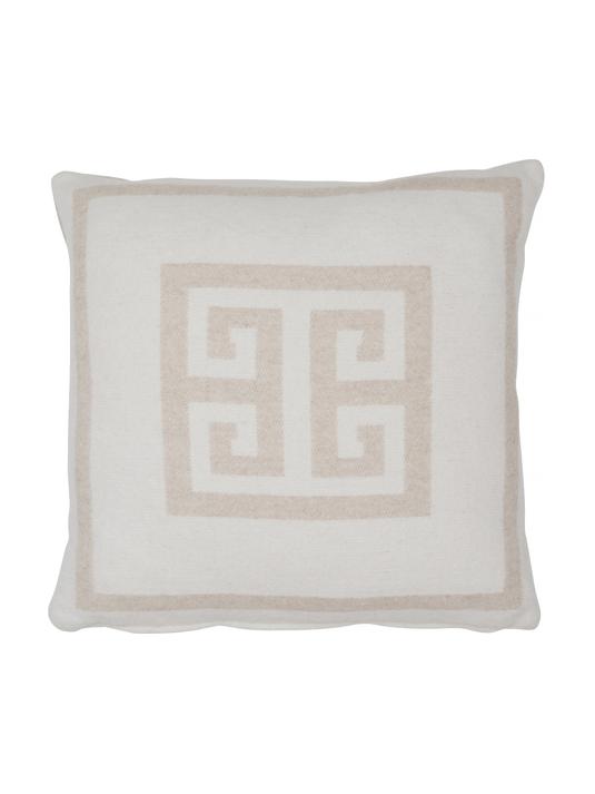 45x45 Kuddfodral med grafiskt mönster - Beige/Vit