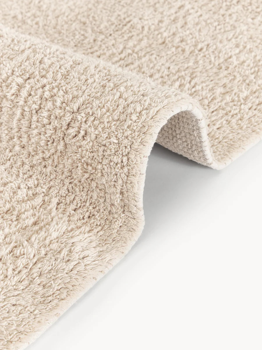 Handtuftad bomullslöpare Daya med fransar, B 80 x L 200 cm
