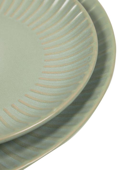 Set av 2 Desserttallrikar - Ljusgrön