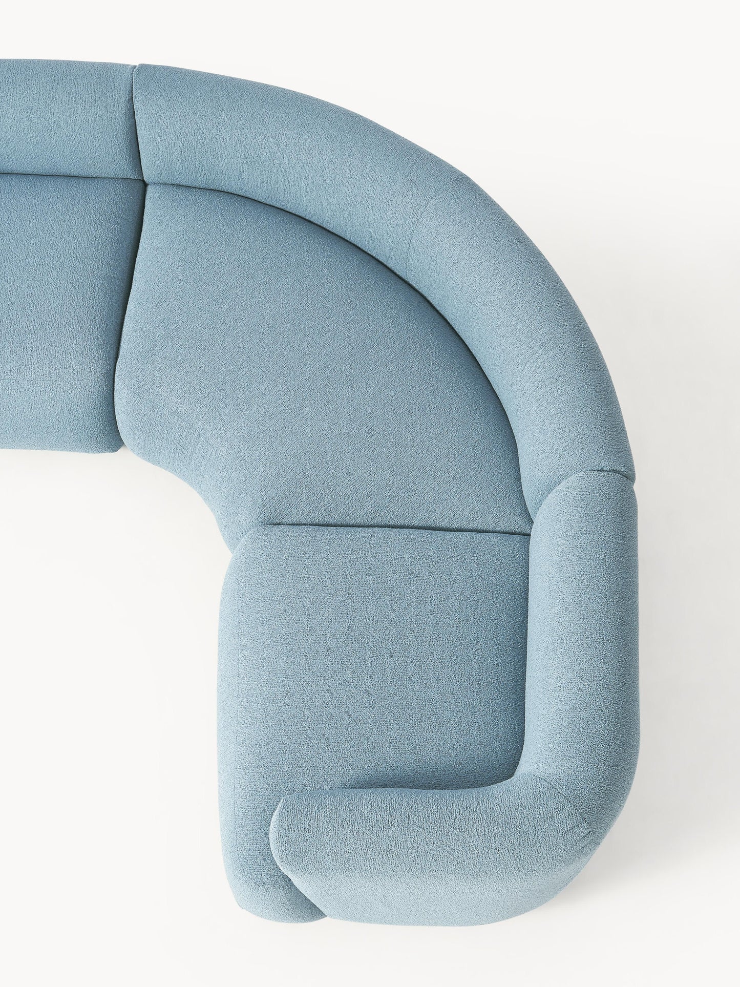 Modulär bouclé hörnsoffa (4-sits)