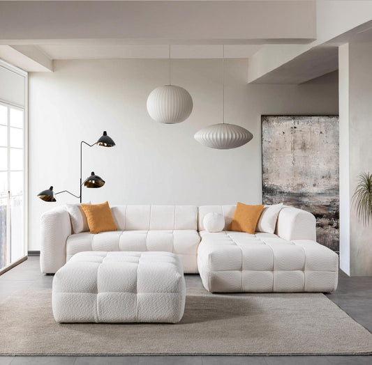 Soffserie Puffy  - Välj mellan hörnsoffa, 3-sits, fåtölj eller fotpall