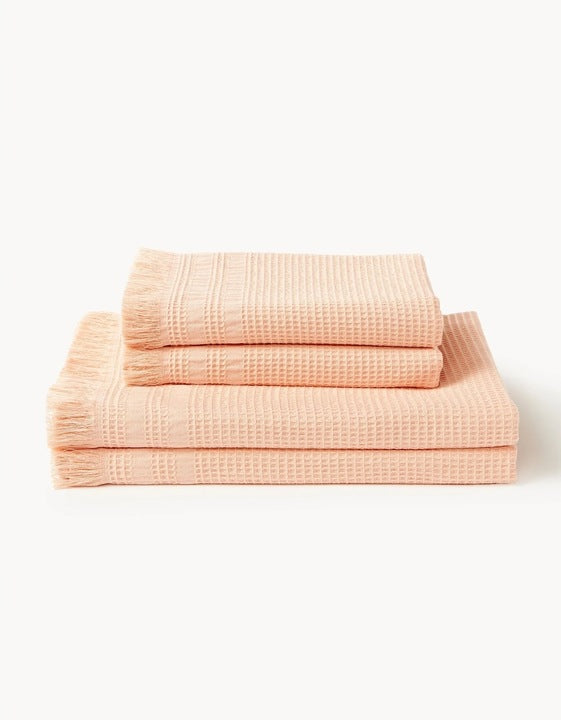 Handduk set i Peach