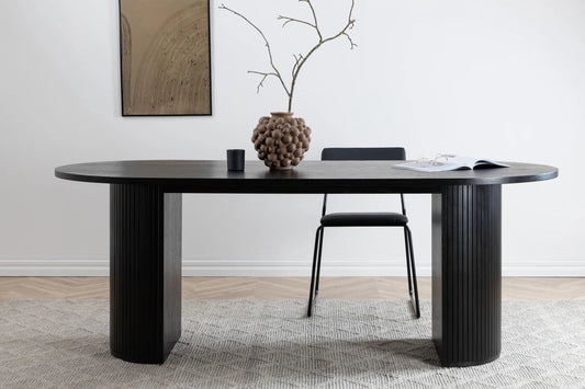 Bianca matbord 200 x 90, svart