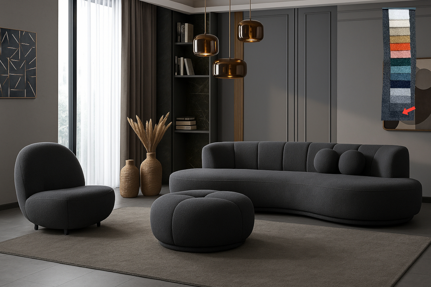 Carbon – Designsoffa - Teddy