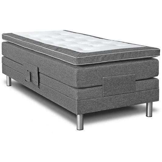 Ställbar Enkel Säng i olika storlek - Grå