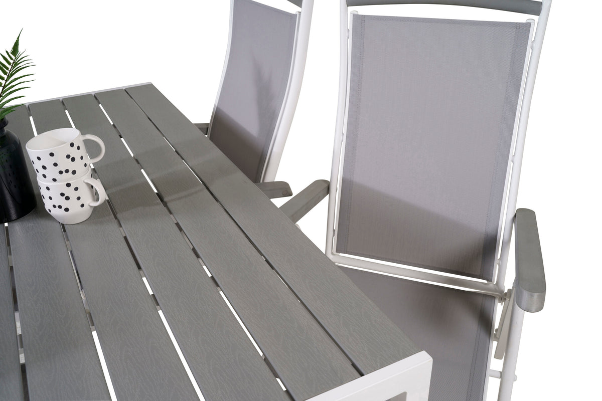Break Matbord med Albany Stolarna – Bord: 74x150x90 Stol: 73x109x61