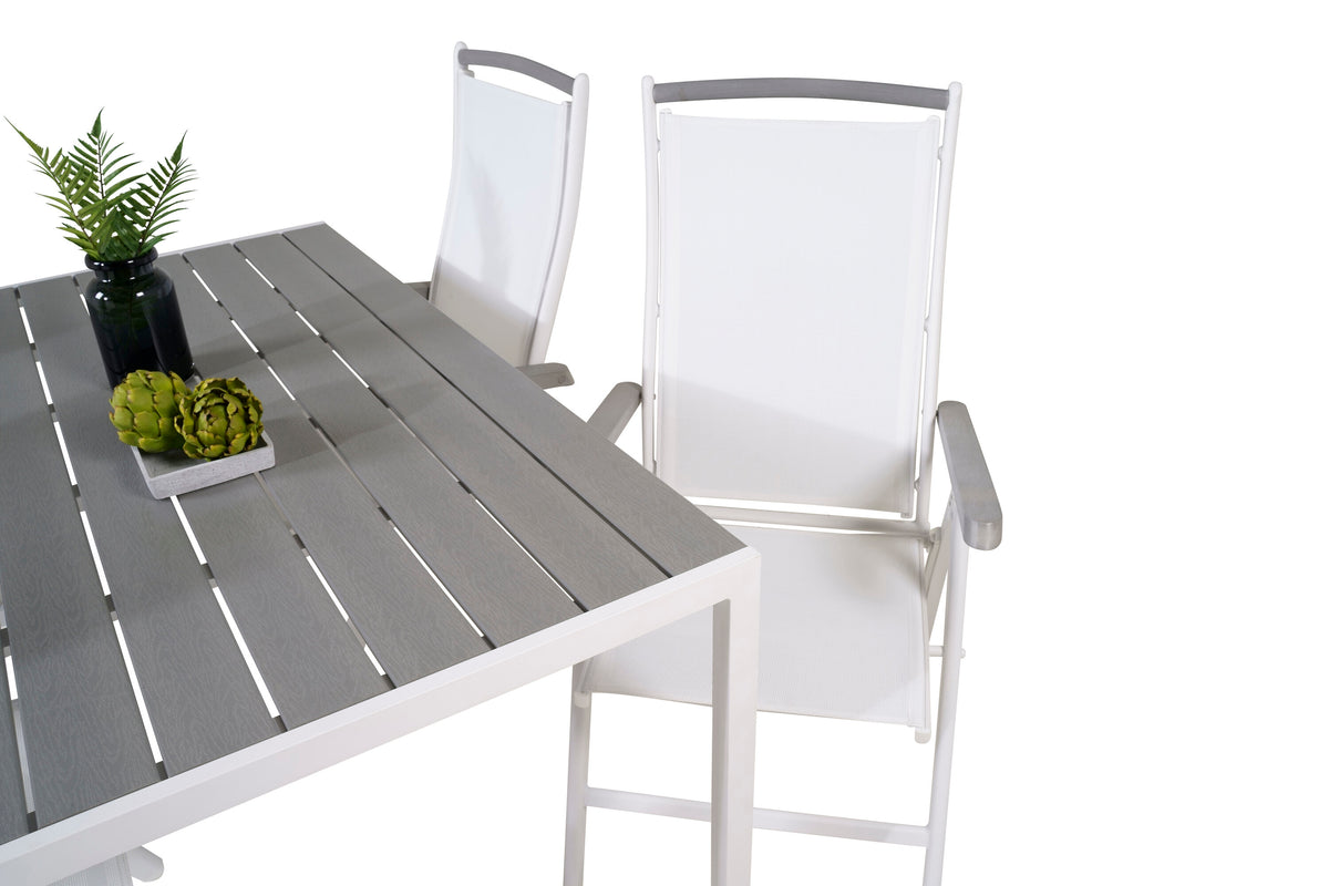 Break Matbord med Albany Stolarna – Bord: 74x150x90 Stol: 73x109x61