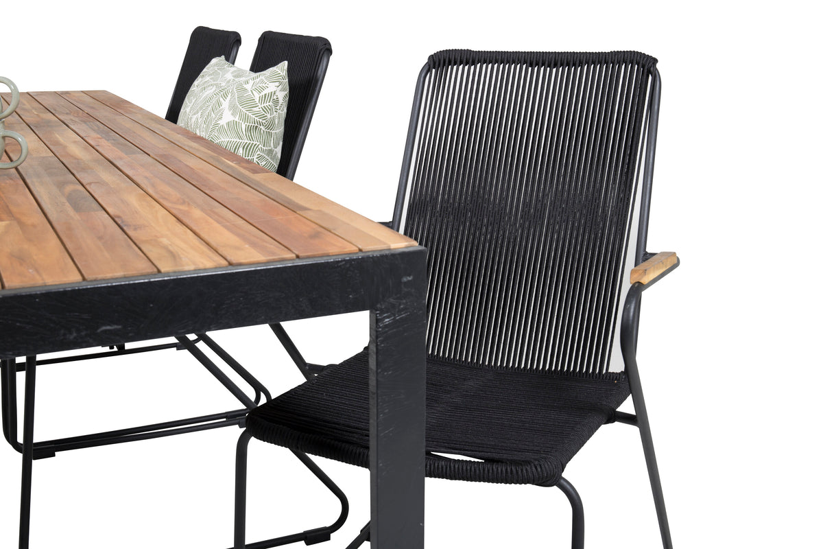 Bois Matbord med Bois Stolarna – Bord: 75x205x90 Stol: 63x93x60