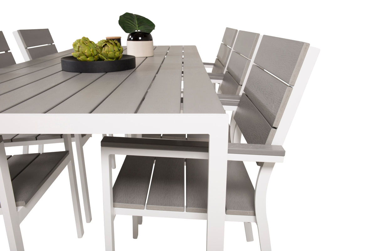 Break Matbord med Levels Stolarna – Bord: 74x205x90 Stol: 59x89x57
