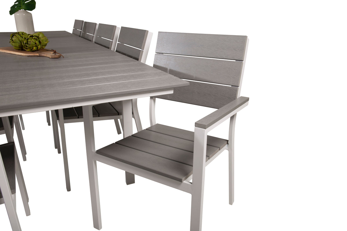 Levels Matbord med Levels Stolarna – Bord: 74x229x100 Stol: 59x89x57