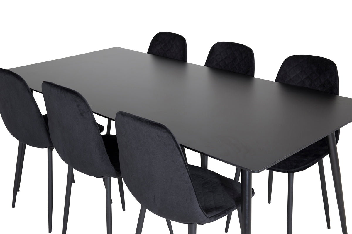 Silar Matbord med Polar Stolarna – Bord: 75x180x90 Stol: 52x86x44