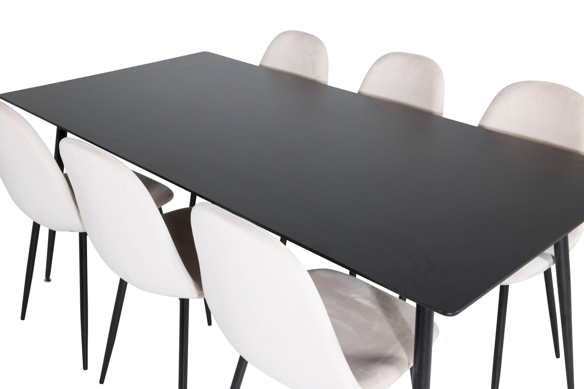 Silar Matbord med Polar Stolarna – Bord: 75x180x90 Stol: 53,3x88x42,5