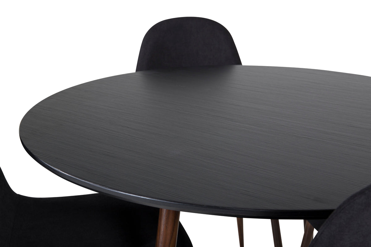 Plaza Matbord med Polar Stolarna – Bord: ⌀100 Stol: 53x87x44