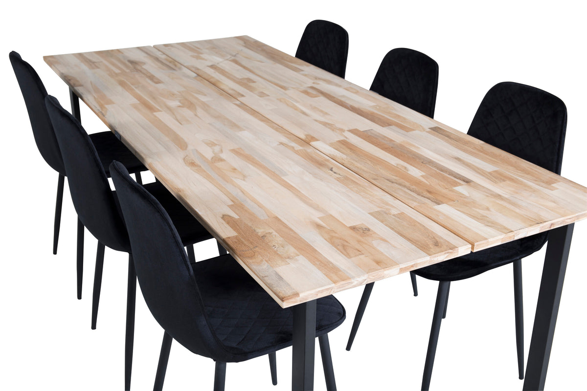 Cirebon Matbord med Polar Stolarna – Bord: 75x200x90 Stol: 52x86x44