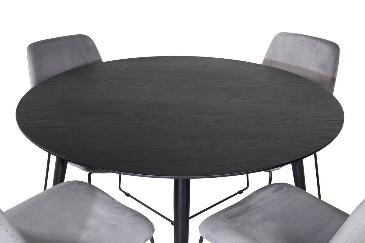 Dipp Matbord med Muce Stolarna – Bord: ⌀115 Stol: 63x84x43