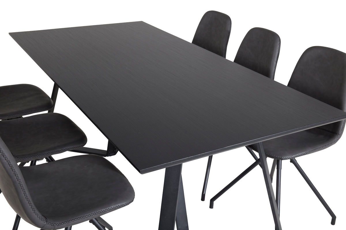 Marina Matbord med Polar Stolarna – Bord: 75x180x90 Stol: 54x88x44