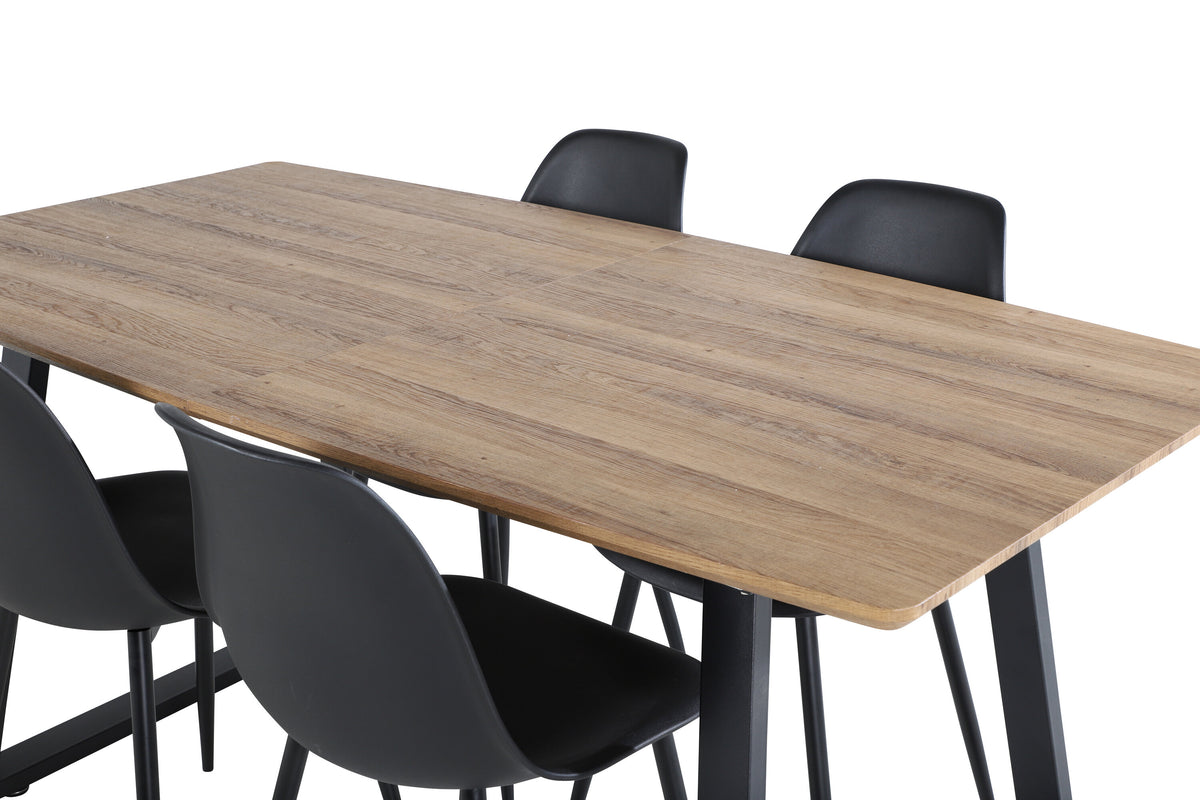 Inca Matbord med Polar Stolarna – Bord: 75,5x160x85 Stol: 58x81x45,5