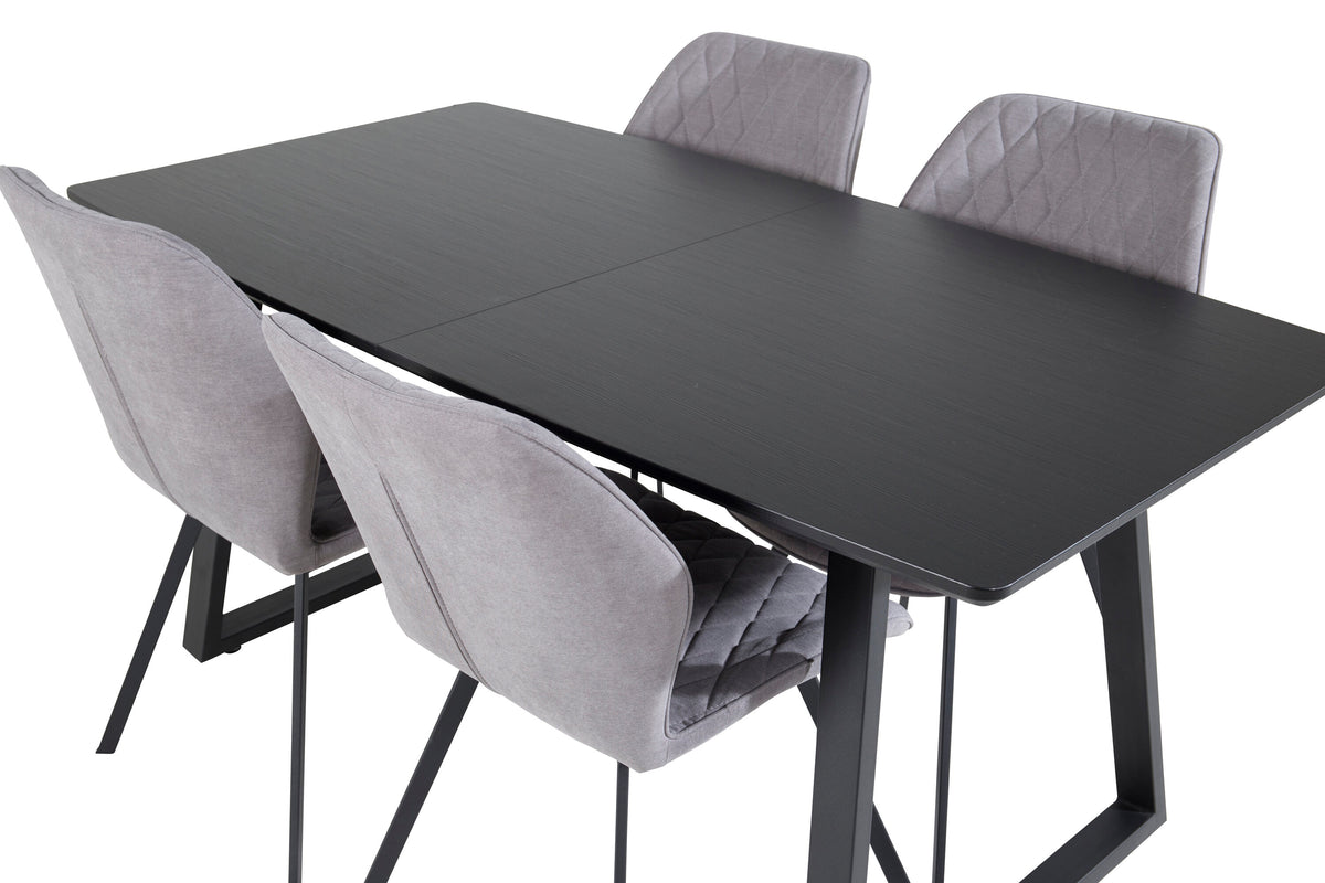 Inca Matbord med Gemma Stolarna – Bord: 75x160x85 Stol: 63x90x50