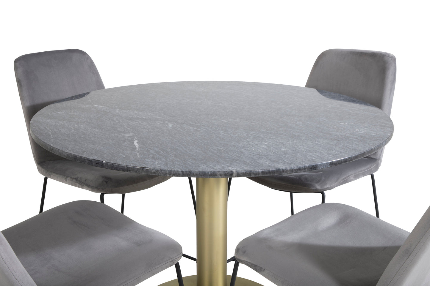 Estelle Matbord med Muce Stolarna – Bord: ⌀106 Stol: 63x84x43
