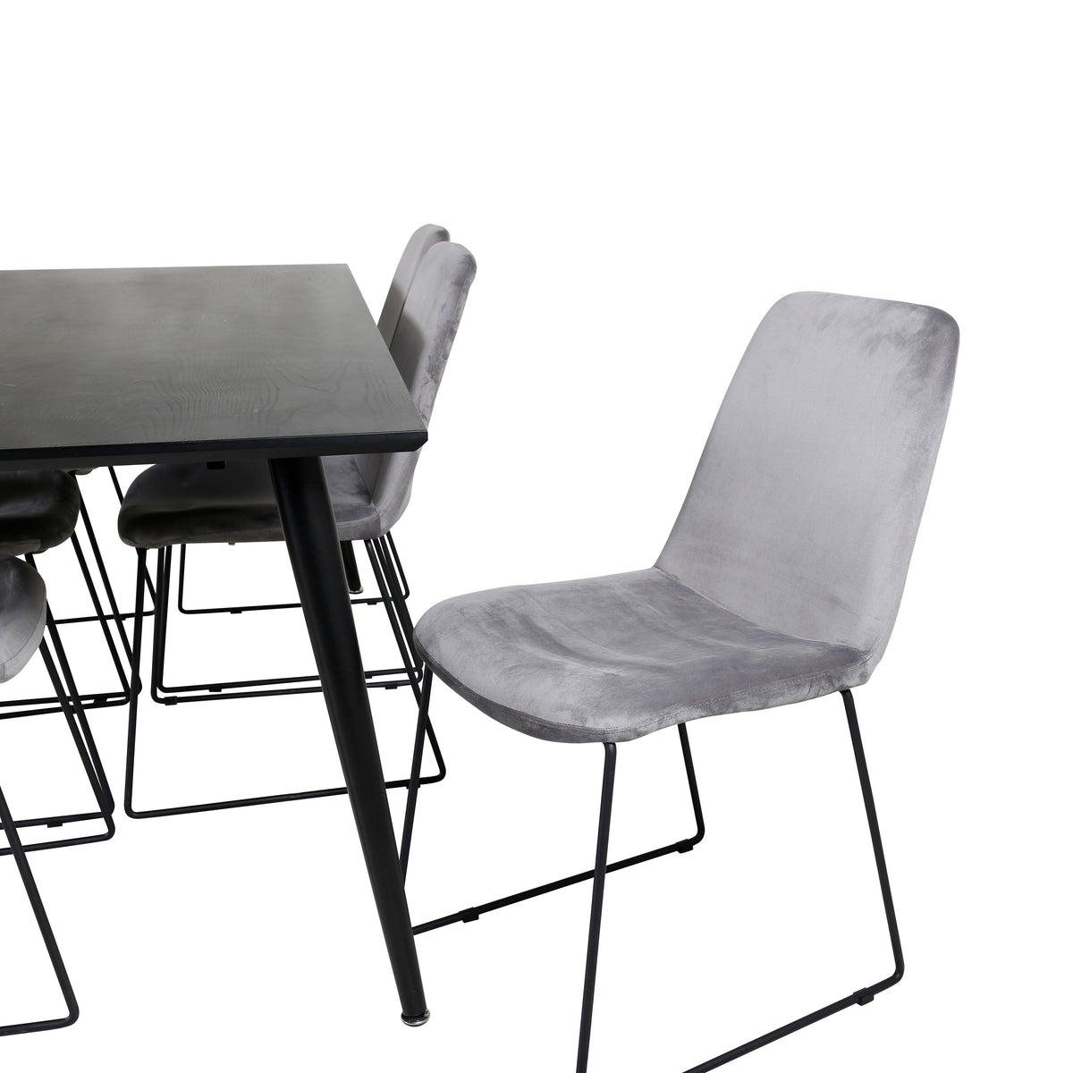 Dipp Matbord med Muce Stolarna – Bord: 75,5x180x90 Stol: 63x84x43