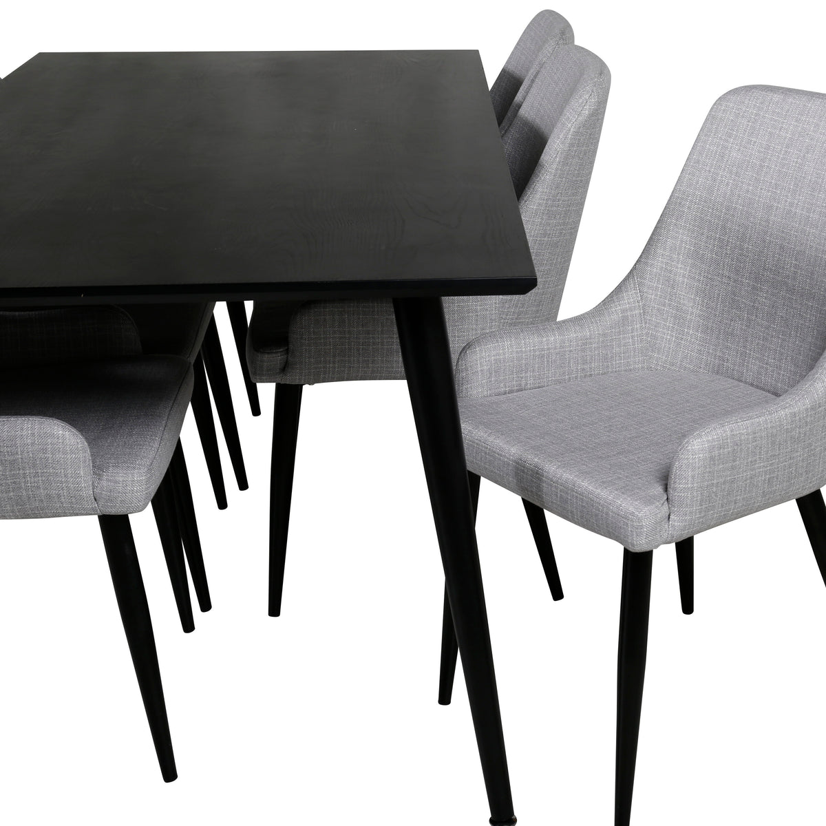 Dipp Matbord med Plaza Stolarna – Bord: 75,5x180x90 Stol: 58x86x49