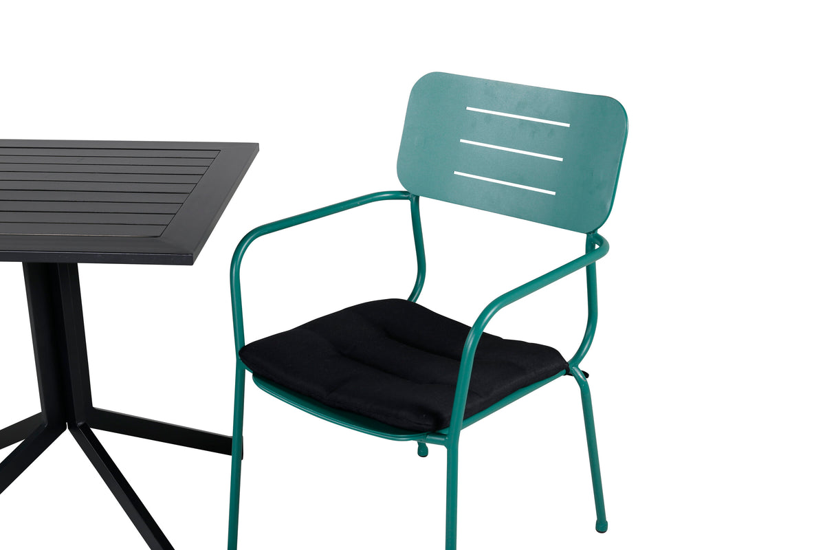 Way Rektangulär Matgrupp – Bord: 72x70x70 Stol: 61,5x88,5x56