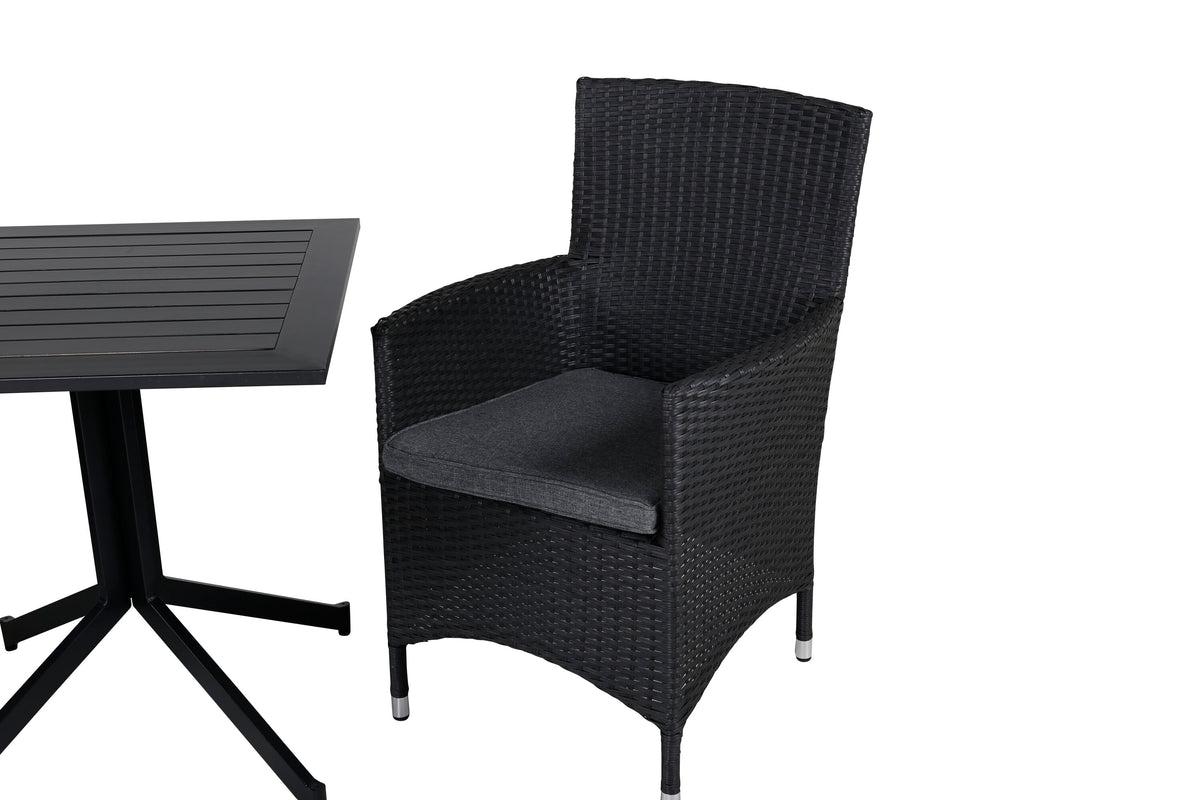 Way Rektangulär Matgrupp – Bord: 72x70x70 Stol: 65x92x58
