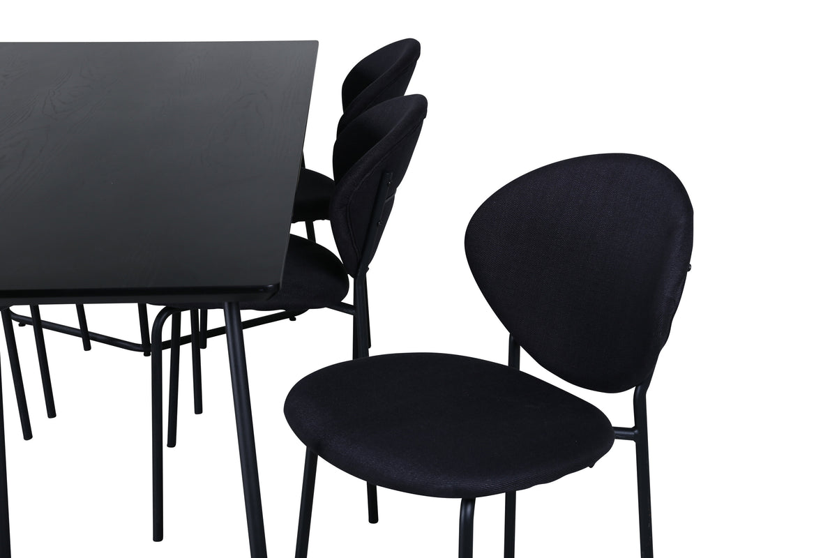 Petra Matbord med Vault Stolarna – Bord: 75x190x90 Stol: 61,5x80x46