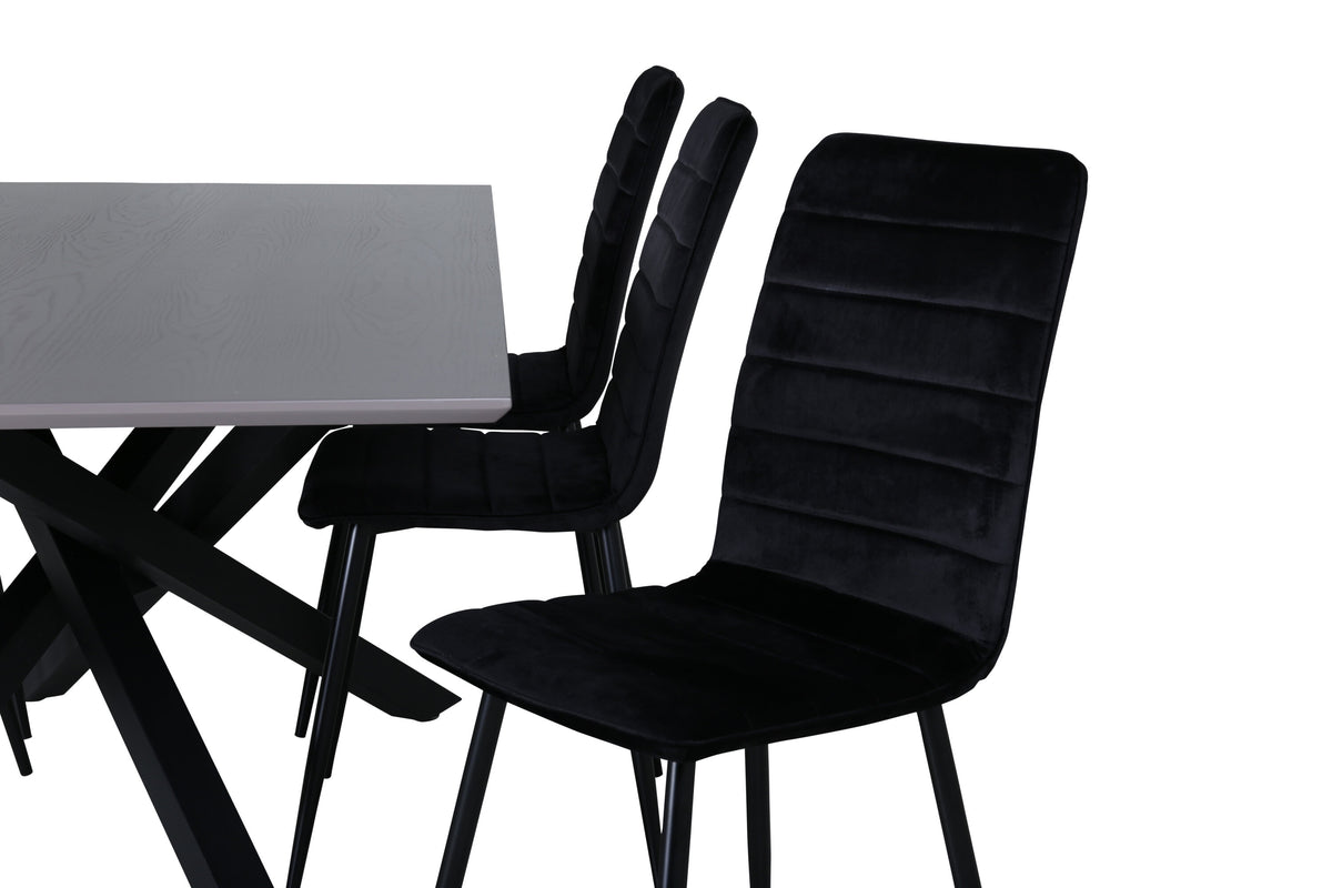 Piazza Matbord med Windu Stolarna – Bord: 76x180x90 Stol: 49x94x43