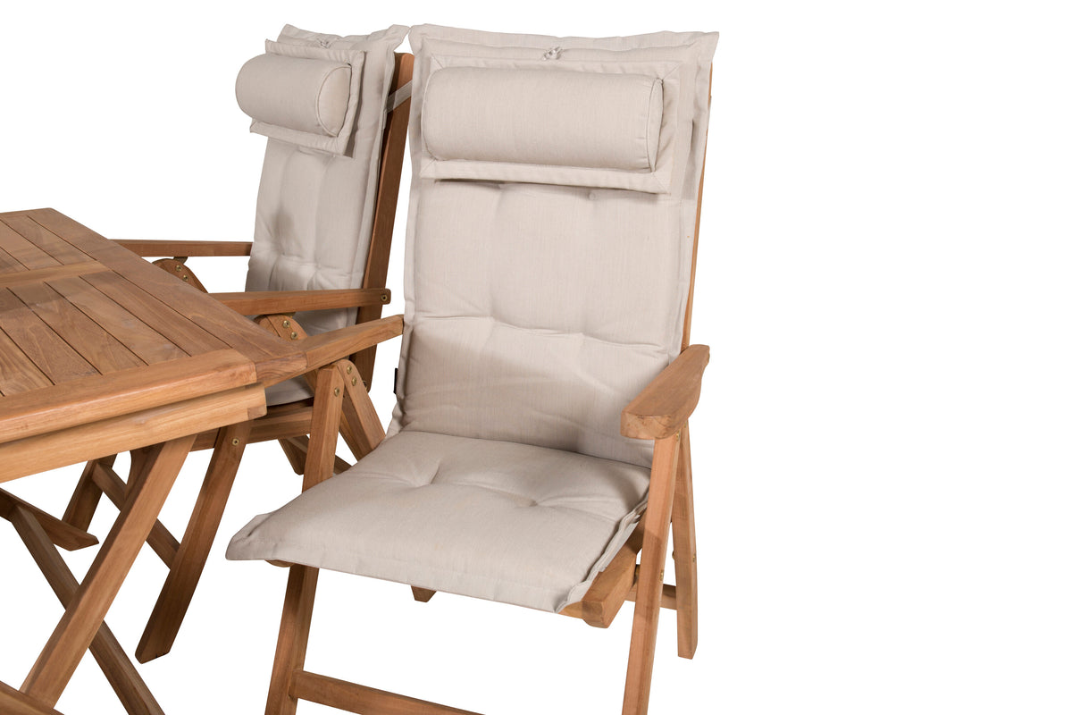 Kenya Matbord med Kenya Stolarna – Bord: 75x120x70 Stol: 73x105x62