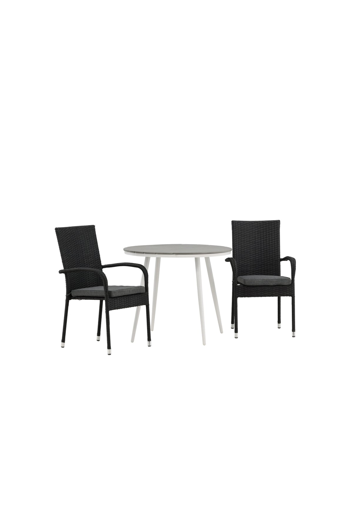 Break Matbord med Anna Stolarna – Bord: ⌀90 Stol: 64x95x55