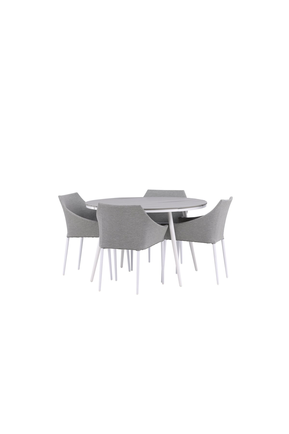 Break Matbord med Spoga Stolarna – Bord: ⌀120 Stol: 61,5x81x60