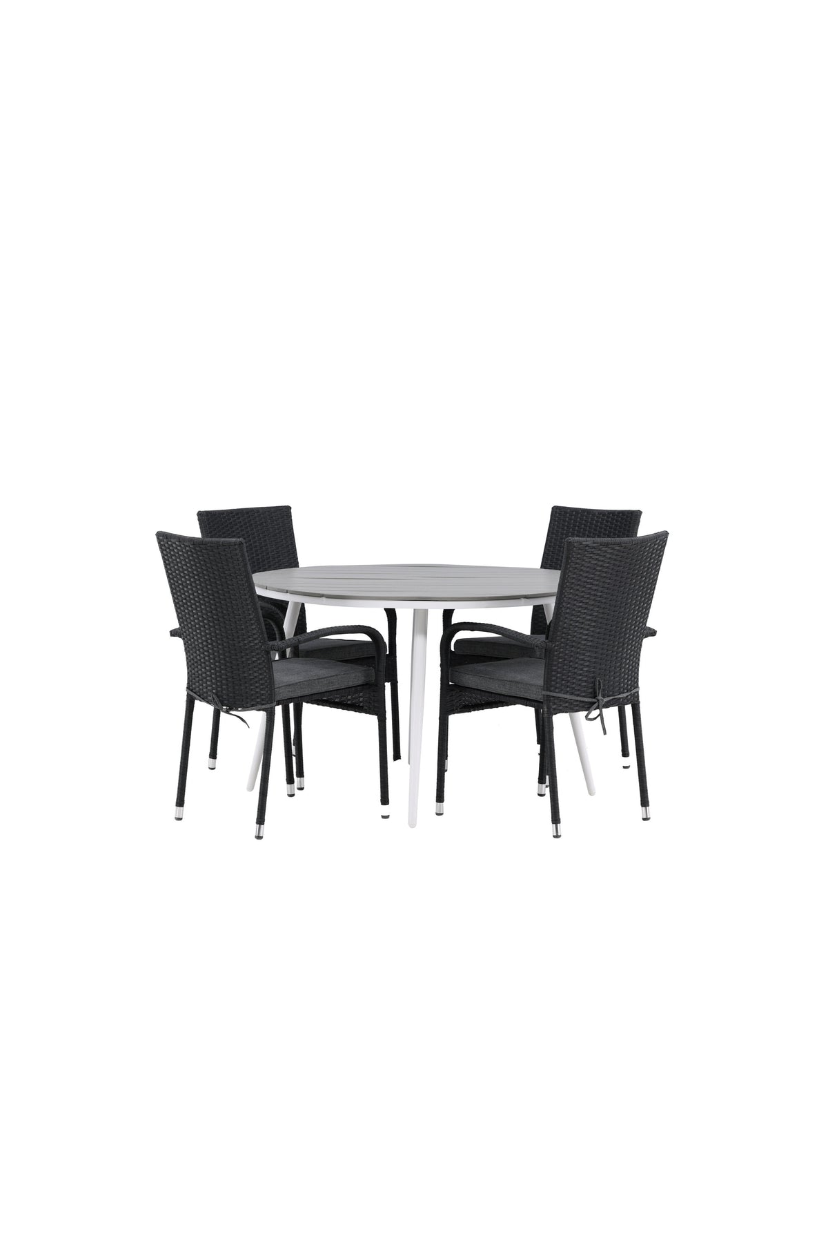 Break Matbord med Anna Stolarna – Bord: ⌀120 Stol: 64x95x55
