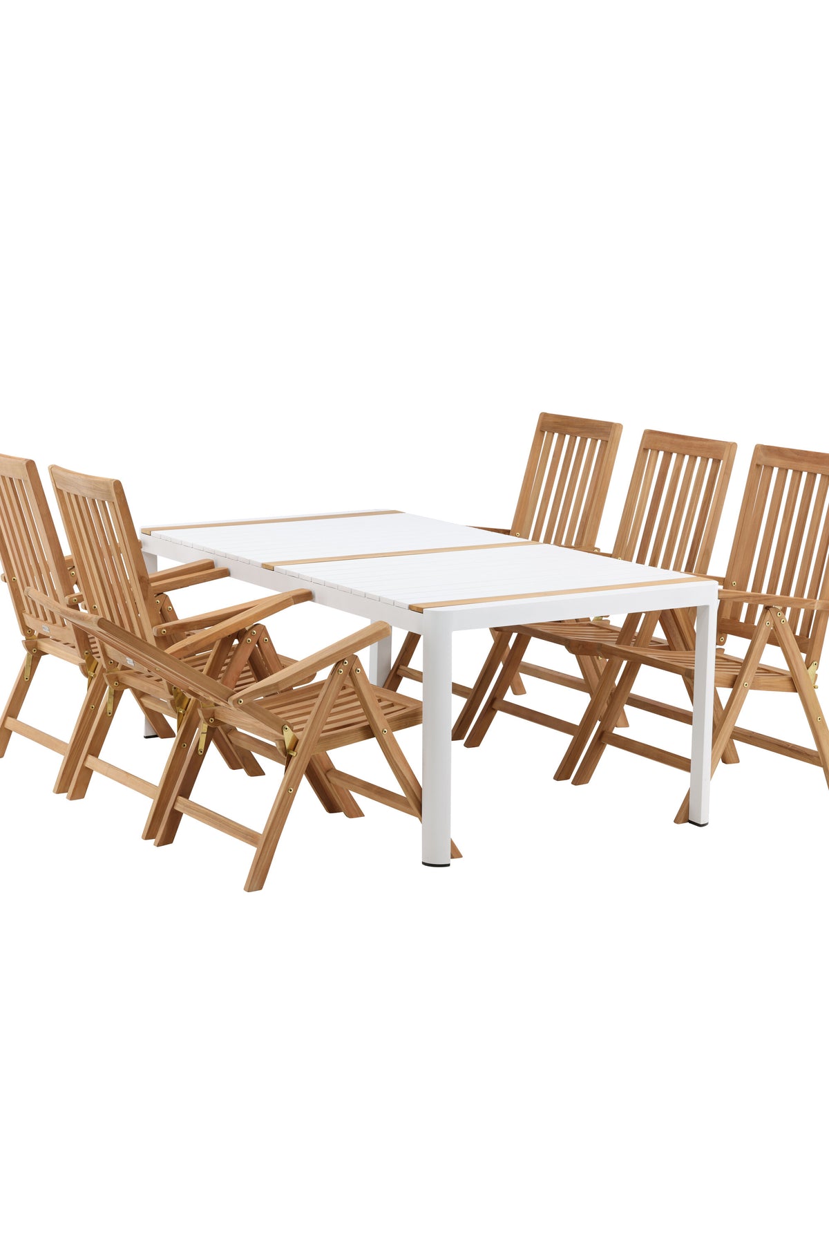 Togo Matbord med Kenya Stolarna – Bord: 75x200x100 Stol: 73x105x62