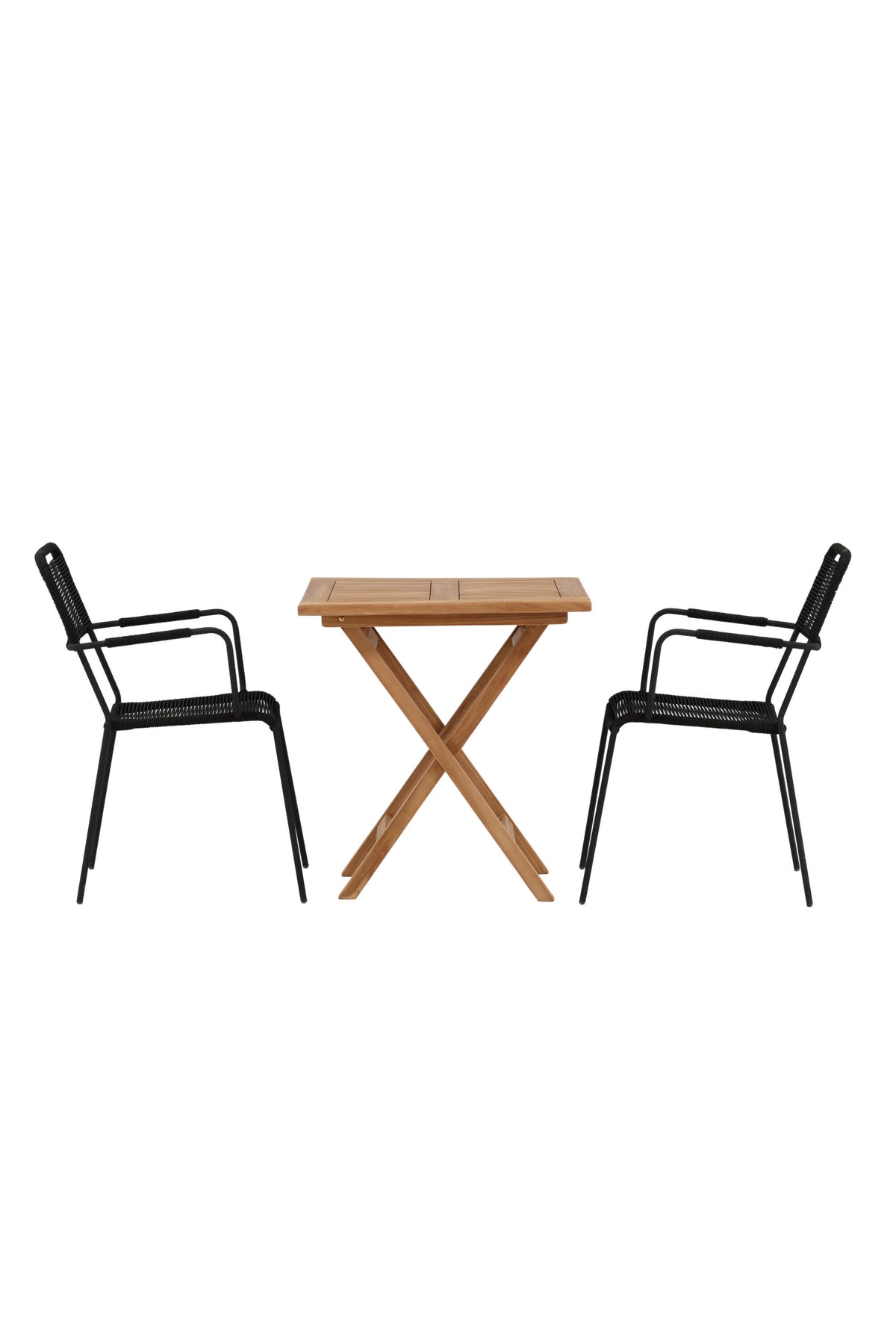 Kenya Matbord med Lindos Stolarna – Bord: 75x70x70 Stol: 66x85x55