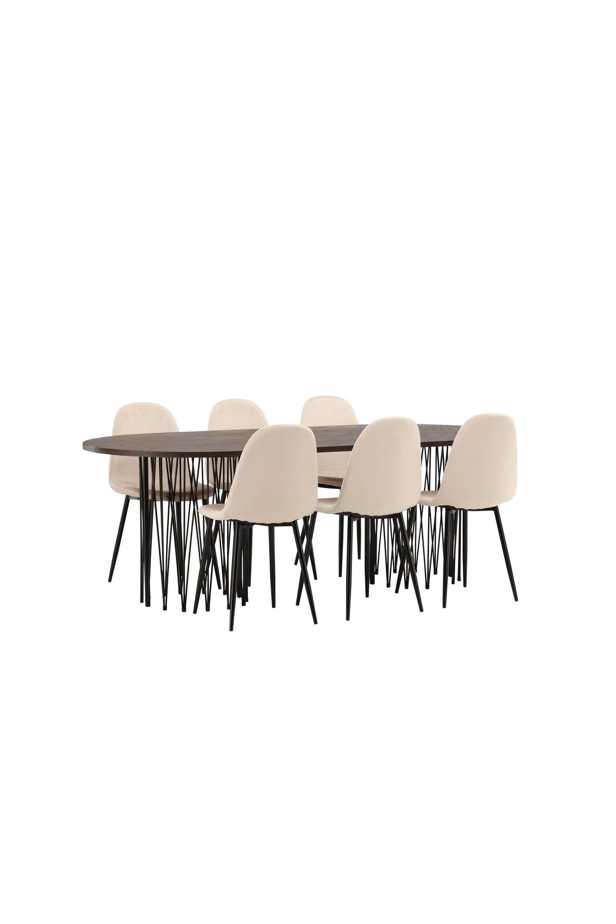 Stone Matbord med Polar Stolarna – Bord: 74x220x100 Stol: 53,3x88x44