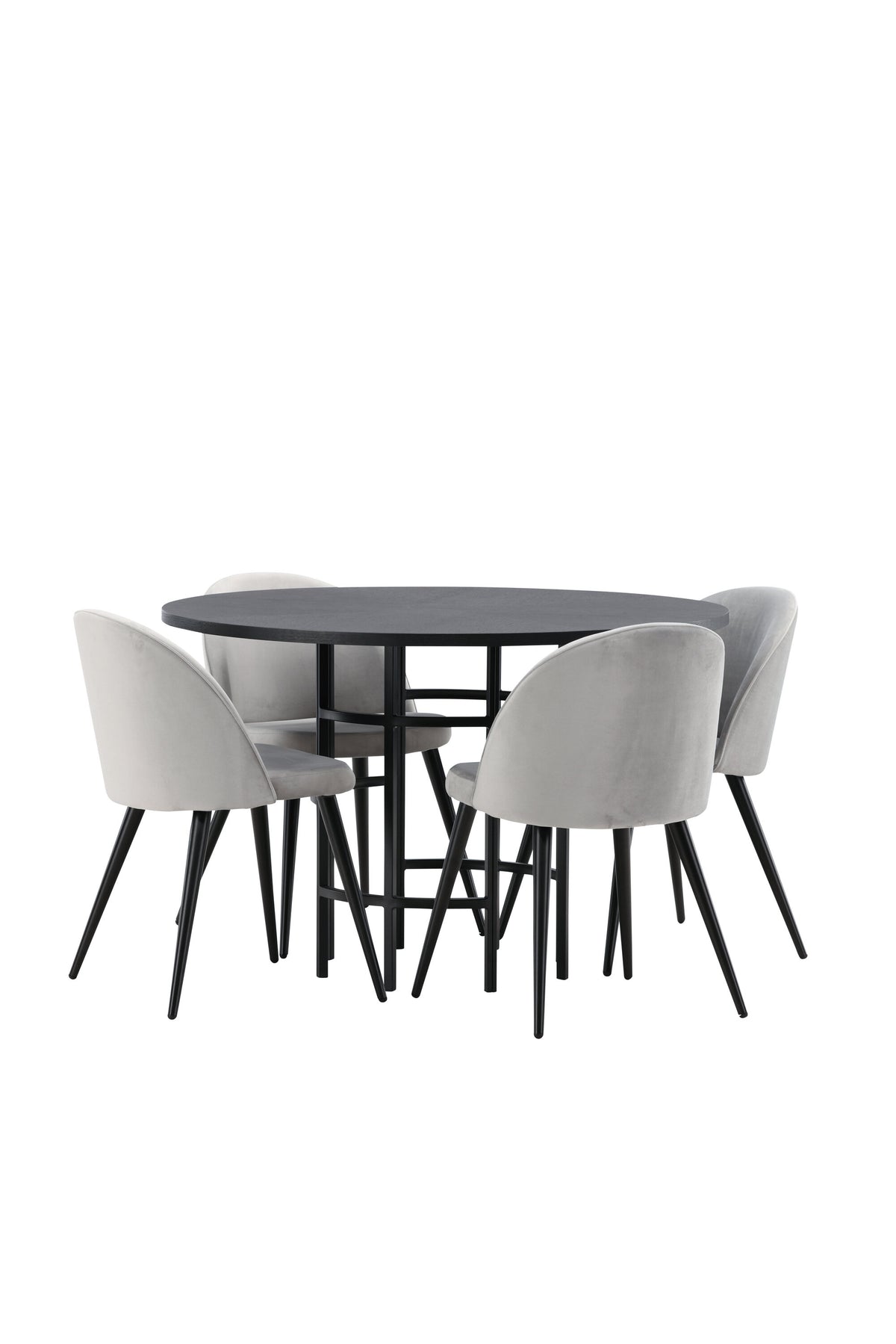 Copenhagen Matbord med Velvet Stolarna – Bord: ⌀115 Stol: 57x76,5x50