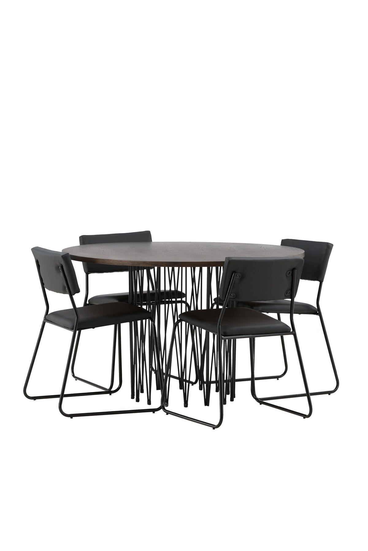 Stone Matbord med Kenth Stolarna – Bord: ⌀120 Stol: 52x76x40