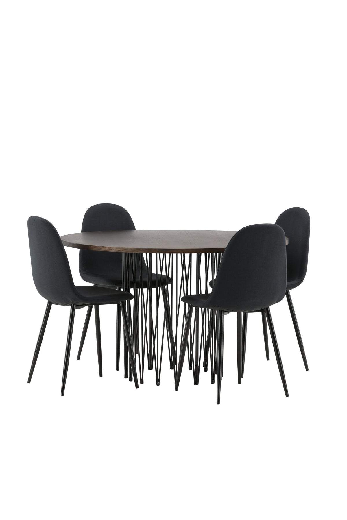 Stone Matbord med Polar Stolarna – Bord: ⌀120 Stol: 53x87x44