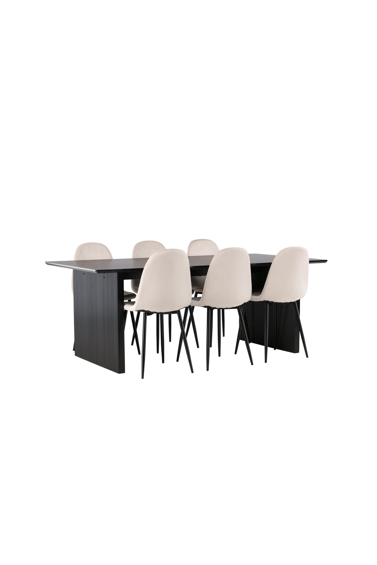 Vail Matbord med Polar Stolarna – Bord: 75x200x100 Stol: 53,3x88x42,5