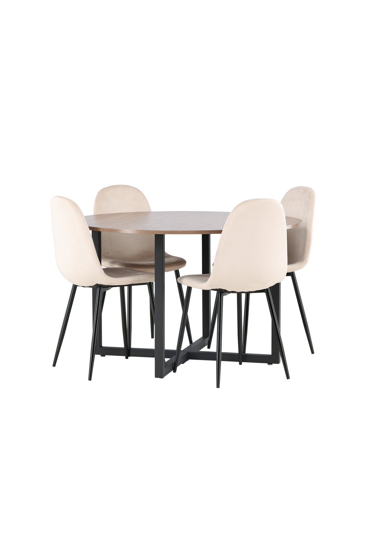 Durango Matbord med Polar Stolarna – Bord: ⌀120 Stol: 53,3x88x42,5