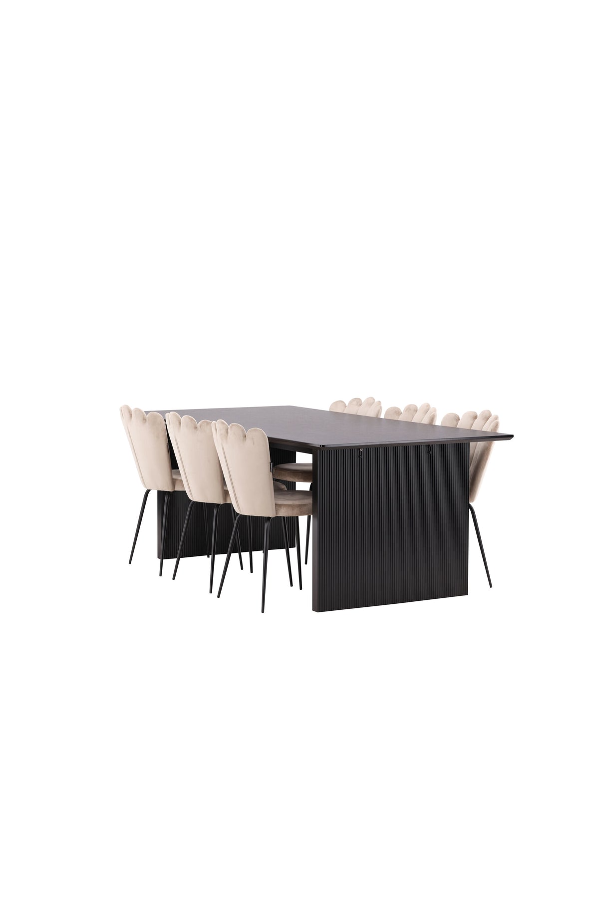 Vail Matbord med Limhamn Stolarna – Bord: 75x200x100 Stol: 42x82x44
