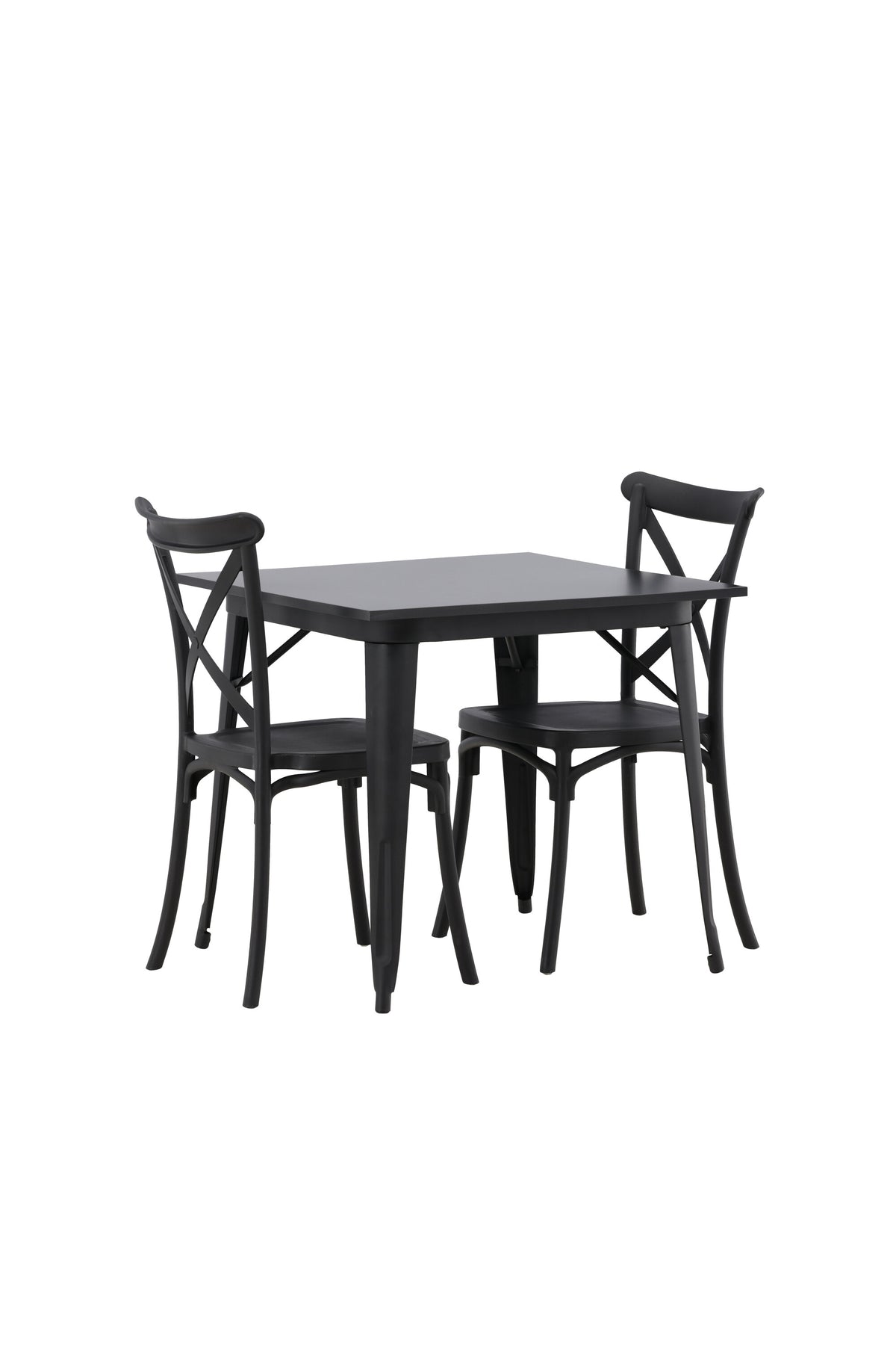 Tempe Matbord med Crosett Stolarna – Bord: 75x80x80 Stol: 55x90x52