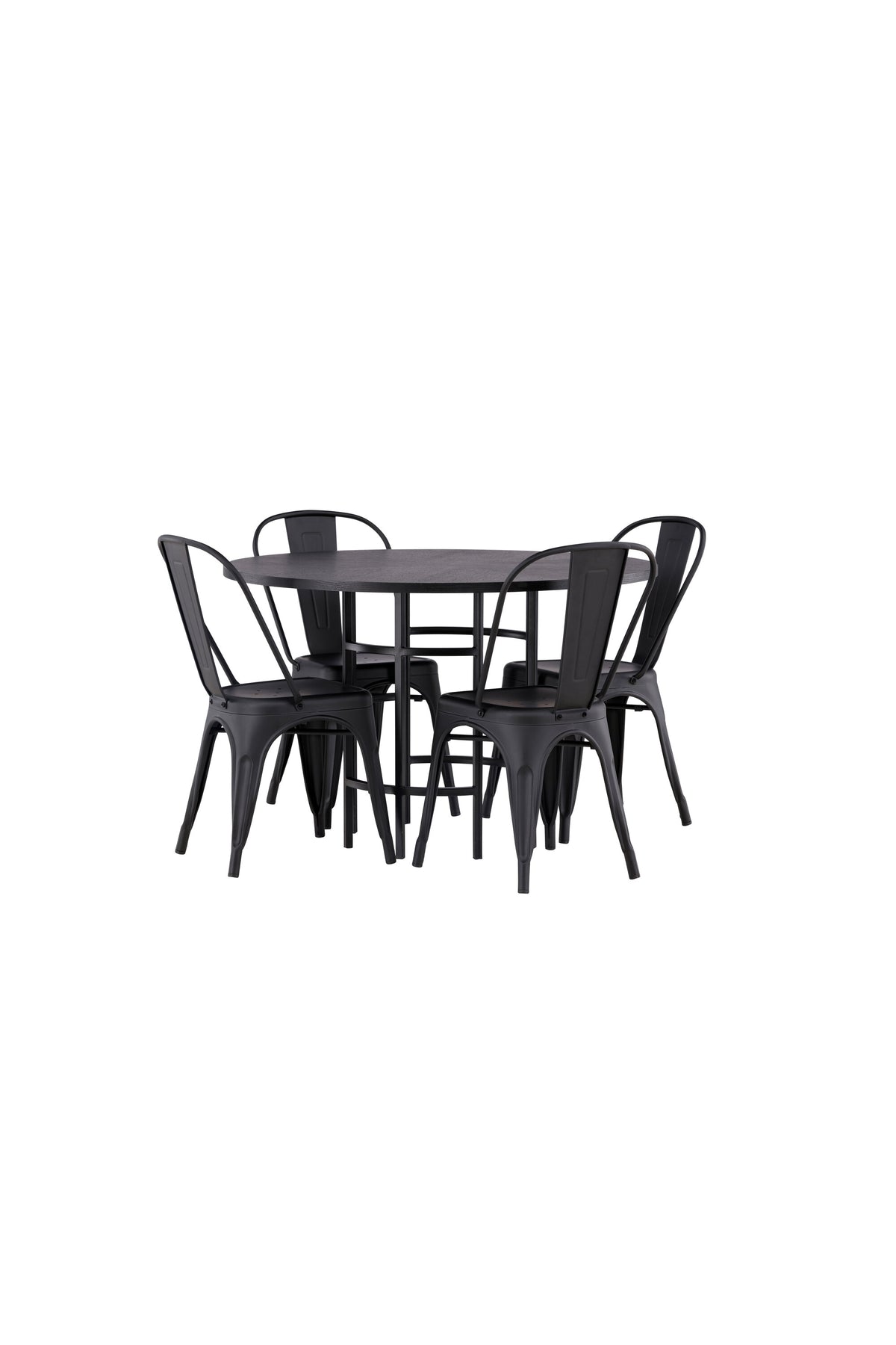 Copenhagen Matbord med Tempe Stolarna – Bord: ⌀115 Stol: 53x85x45
