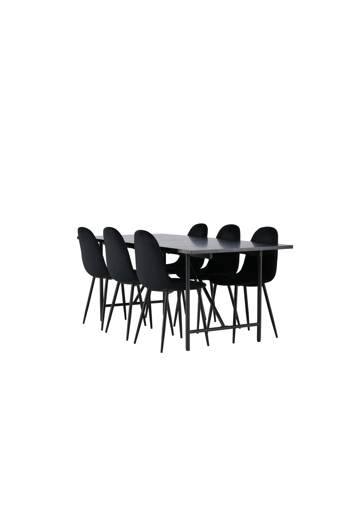 Astrid Matbord med Polar Stolarna – Bord: 75x200x90 Stol: 53,3x88x44