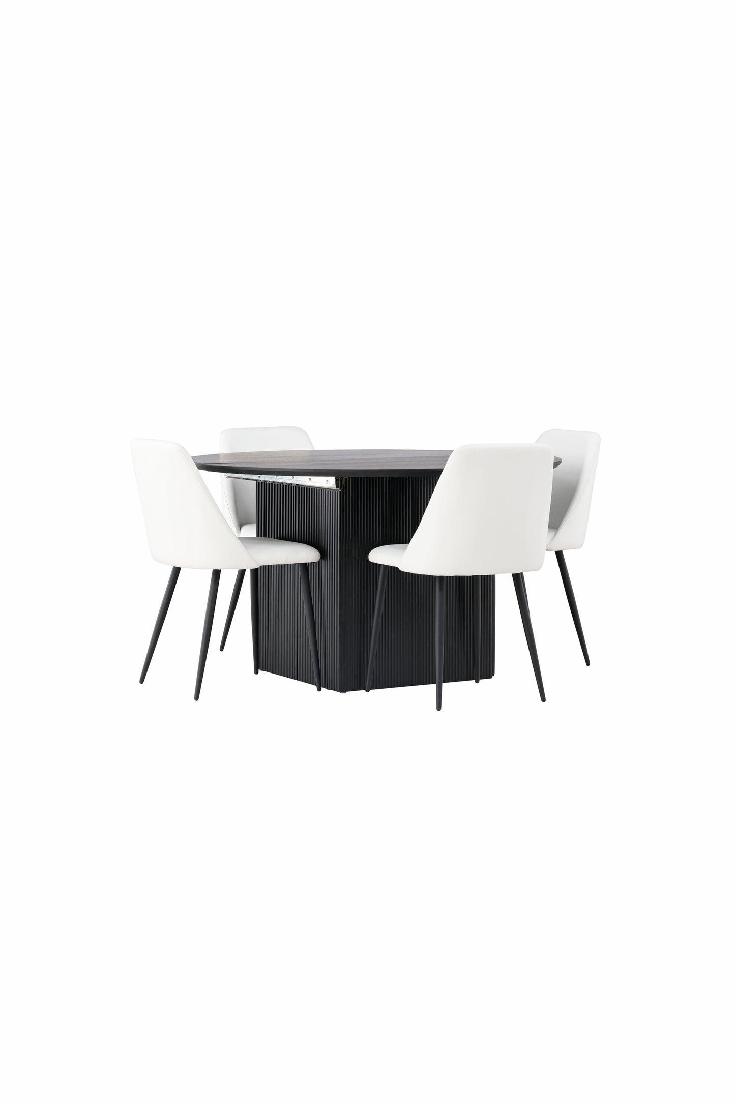 Matilda Matbord med Night Stolarna – Bord: ⌀130 Stol: 56x87x49