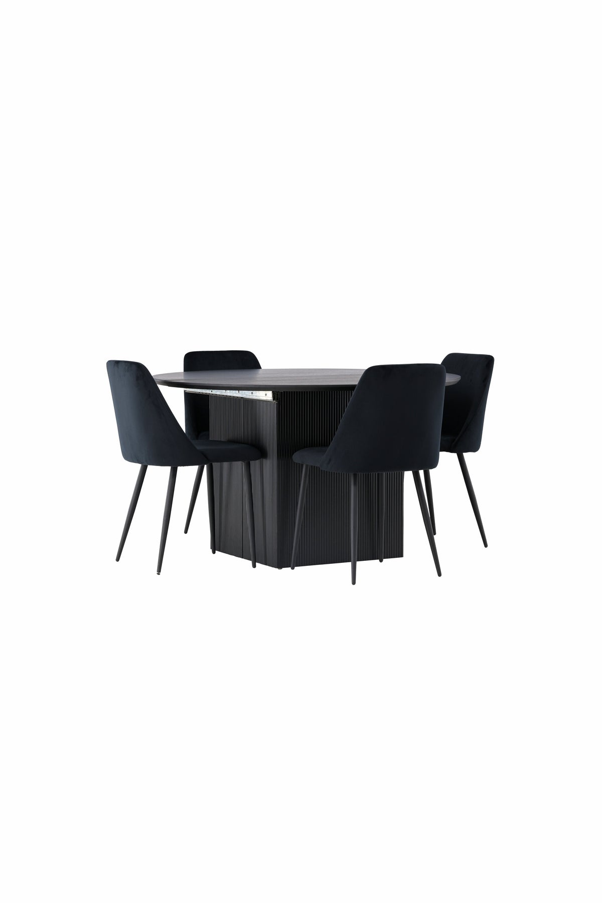 Matilda Matbord med Night Stolarna – Bord: ⌀130 Stol: 56x87x49