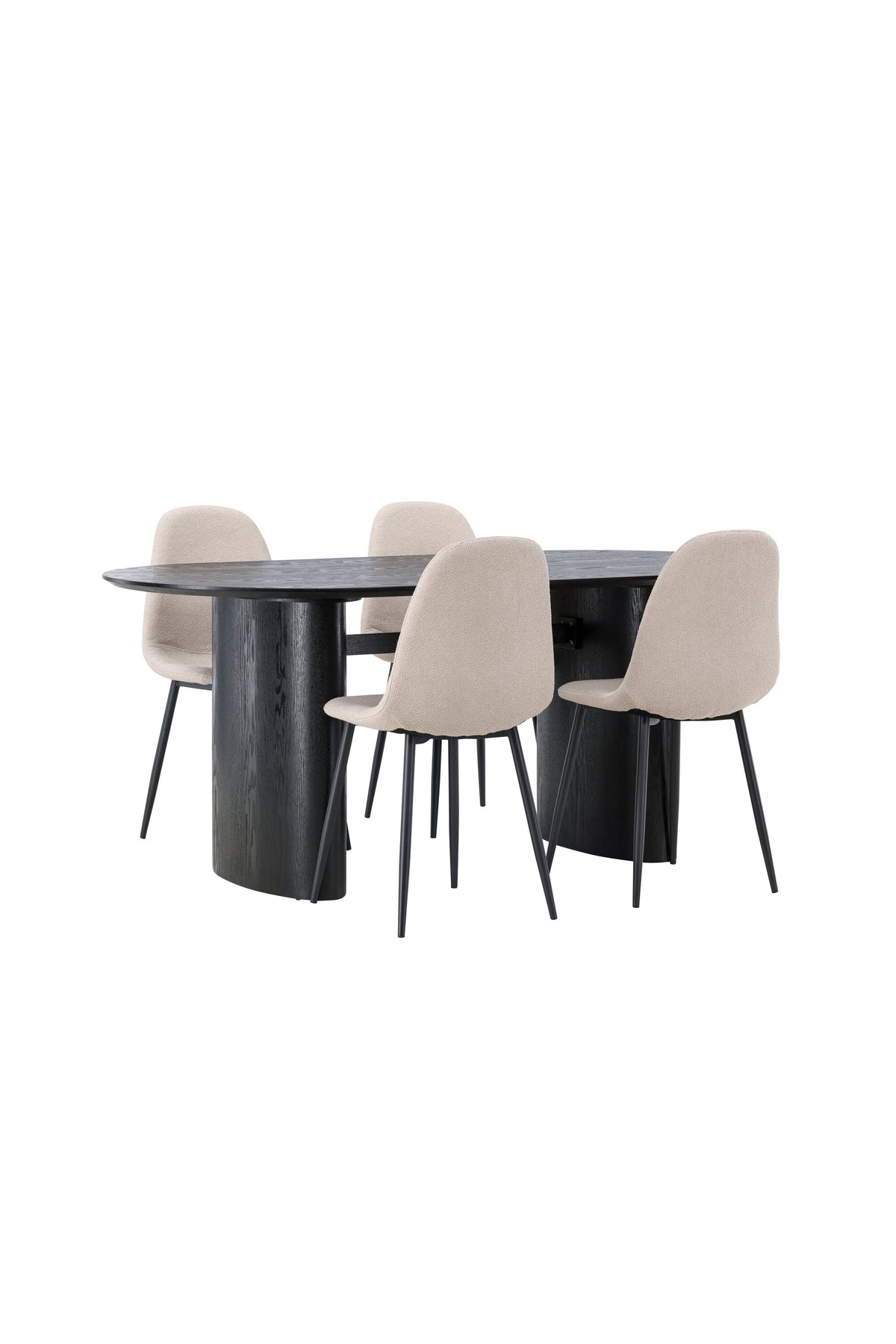 Isolde Matbord med Polar Stolarna – Bord: 75x180x90 Stol: 52x90x45