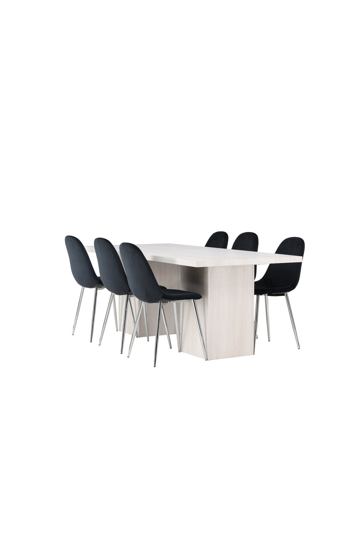 Olga Matbord med Polar Stolarna – Bord: 75x200x90 Stol: 52x90x45